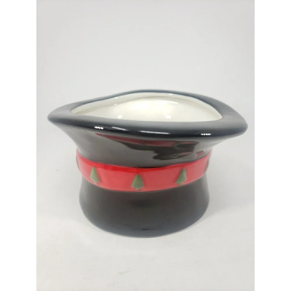 Harry and David Top Hat Candy Dish Bowl 2007 Trinket Christmas Frosty Snowman